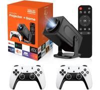 Generico Proiettore da gioco HCS350 Android 11 Scheda TF da 64 GB Controller di gioco wireless Doppio WIFI1920*1080P Proiettore portatile per home theater