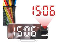 Generico Projection Alarm Clocks For Bedrooms -7.6x3.35x1.57 Inches Projector Alarm Clock Auto Dimming, Temperature Sensor Bedside Desktop Clock Projector,for Home Dorm Apartment Living Room Office