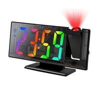 Generico Projector Alarm Clock - ABS, 7.87x3.94x1.97in Digital Clock 180° Rotatable | 12/24H Temperature Display, LED Ceiling Projection, Smart Bedside Timer For Bedroom, Office, Heavy Sleepers