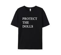 Generico Protect The Dolls T-Shirt,Casual Loose Tops for Men And Women (Black,M)