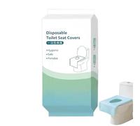 Generico Protège-Sièges De Toilette - Lot De 10 pièces Transportables 60x40cm, Couvre-siège WC Jetable En Papier + Film PE, Portable & Hygiénique pour Voyage, Avion, Camping, Hôtel & Lieux Publics