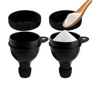 Generico Protein Funnel - Compact Size | Portable Small Leak-Proof Container | 2-Piece Protein Powder Box To Go | For Fitness Travel Gym Outdoor Meal Prep Home Kitchen Office Women Men Athletes