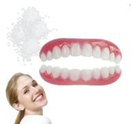Generico Protesi Dentarie Istantanee Riutilizzabili in Silicone per Uomini E Donne Protesi Dentali Superiori E Inferiori vestibilità Comoda,1pair