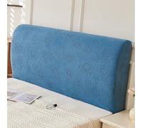 Generico protettiva antipolvere elastica in flanella con motivo Copritestata x Letto Matrimoniale per letto Queen King Copri Testata Letto Matrimoniale Girasole - Blu Cal King 70.8 pollici /180 cm