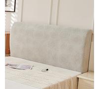 Generico protettiva antipolvere elastica in flanella con motivo Copritestata x Letto Matrimoniale per letto Queen King Copri Testata Letto Matrimoniale Girasole - Grigio chiaro 47 pollici/120 cm