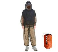 Genérico Protezione delle mosche Tuta Tuta Full Body Protection, tuta da mosca leggera realizzata in tessuto a rete | Ingresso e parassita all'aperto, indumenti protettivi per insetti traspiranti e a