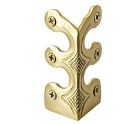 Generico Protezioni Angoli Battiscopa - 4,8x2,6cm Guardıa Mobili in Metallo Vintage | Copriangoli Decorativi Ottonë e Rame | Protezione Angoli Doppia per Riparazione Armadi e Porte