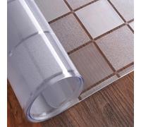 Generico Protezioni da Tavolo in PVC Coperchio da Tavolo Impermeabile in Plastica Trasparente per Tavolo da Pranzo Pulire con Forza Tovaglia Trasparente(A,90 * 140cm)