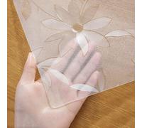 Generico Protezioni da Tavolo in PVC Coperchio da Tavolo Impermeabile in Plastica Trasparente per Tavolo da Pranzo Pulire con Forza Tovaglia Trasparente(B,80 * 130cm)