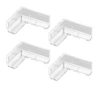 Generico Protezioni per bordi del tavolo - 4 protezioni angolari trasparenti, copertura per bordi flessibile, anti-collisione | Ideale per tavolini, scrivanie, tolette e armadietti che garantiscono