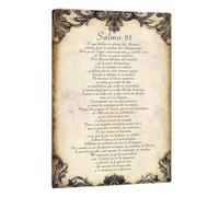 Generico Psalm In Spanish for Wall | Religious Psalm Metal Motivational Decoration,Motivational Wall Art In Spanish | for Indoor Home Room Dormitory Restaurant Hotel Holiday Party Vacation