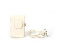Generico PU Custodia in pelle con tracolla Adatto per Instax Mini Liplay+, Retro morbido sacchetto della macchina fotografica per Instax Mini Liplay+ (Bianco)