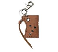 Generico Pu Leather Tool Bag Keychain, Outdoor Organizer Pendant, 3.15x2.48x0.79 Inches Metal Rivets, Punk Style Modern Ornament Key Ring for Men, Women, Teens, Couples, Friends