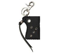 Generico Pu Leather Tool Bag Keychain, Outdoor Organizer Pendant, 3.15x2.48x0.79 Inches Metal Rivets, Punk Style Modern Ornament Key Ring for Men, Women, Teens, Couples, Friends