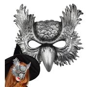 Generico PU Realistic Halloween Owl Masque Creative Halloween Costume | Owl Masque Props for Outdoor Night Halloween Costume Parties Cosplay Masquerade Carnival Haunted Garden Yard Forest