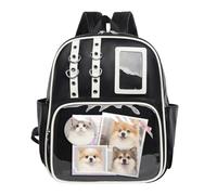 Generico PU-Tasche - Rucksack | Niedliche Tasche mit Organizer für Abzeichen geräumig transparent Damen Rucksack Anime Studenten Outdoor Reisen