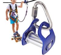 Generico Pulegge per Corda,Carrucola in Lega di Alluminio da Arrampicata per carichi Pesanti | Blocco a Carrucola Singola - Arrampicata, teleferica, Bandiere, Caccia, casa, Garage, soffitto, Bici e