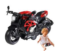 Generico Pull Back Motorcycle Toy, Die Cast Motorbike Model, Flashing LED Lights, Engine Sound Effects, Compact Size, Ideal for Kids Ages Three Plus and Playtime Fun, 6.3x4.3x3.9 Inches