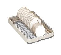 Generico Pull Out Cabinet Drawer - 45.5x29.5x5.5cm Metal Slide-Out Dish Bowl Drying Rack | Kitchen Shelf Holder Storage Rack PullOut Built In Drain Racks For Plates Cups Bowls