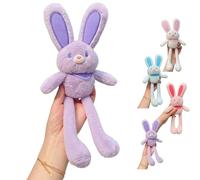 Generico Pull Up Rabbit Plush Toys - Interactive Stretchy Design, Pull-Up Rabbit Plush, 12" Pull up Rabbit Pendant for Birthdays & Easter (Purple)