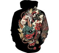 Generico Pullover Hoodie 2023 Autunno/Inverno 3D Digital Print Felpa con Cappuccio da Uomo e da Donna con Cappuccio Coppia Top 1349