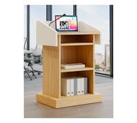 Generico Pulpito in Legno Resistente per Chiesa - Podio da Pavimento Multifunzione per Eventi, conferenze e Cerimonie - Design Robusto e Versatile per Il culto e Il ricevimento (Finitura in Legno)