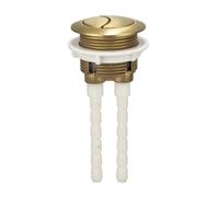 Generico Pulsante for Serbatoio dell'Acqua for WC a Doppio Scarico da 38 mm, in ABS Spazzolato Oro, con Attacco Singolo, for Accessori da Bagno