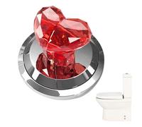 Generico Pulsante WC A Forma di Cuore - Sostituzione Pulsante Sciacquo | Strumento Pressa Coperchio per Unghie Lunghe | Assistente Universale Serbatoio per Donne | Decorazione Bagno