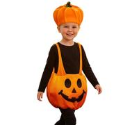 Generico Pumpkin Costume - Polyester, Cosplay Overall with Hat Set