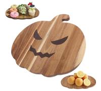 Generico Pumpkin Cutting Board - Double-Sided Ghosts Plates with Handle