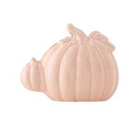 Generico Pumpkin Decor, Ceramic Halloween Figurines, Fall Harvest Display, 3-Piece Mini Set, Rustic Glossy Finish, Tabletop Accent for Fireplace Mantel Shelf Bedroom Living Room Thanksgiving Party