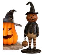 Generico Pumpkin Figurine | Lighted Retro Resin Lantern Decoration