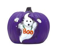Generico Pumpkin Ghost Sculpture - Resin Halloween Ornament | Decorazioni per la casa per vacanze per vassoio a più livelli, scrivania, festa, decorazione stagionale spettrale da tavolo