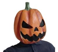 Generico Pumpkin Head Costume - Creepy Latex Horror for Halloween Party | Full-Head Creepy Horror Pumpkin Latex Headgear | Eco-Friendly Flexible Breathable Latex | Halloween Decor for Cosplay