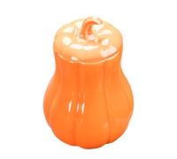 Generico Pumpkin Jar, Ceramic Candy Container, Airtight Lid Storage Canister, Compact Fall Themed Decorative Accent for Kitchen, Living Room, Tea, Snacks, Holiday Decoration, Orange