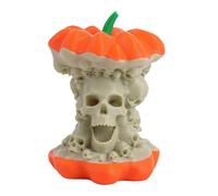 Generico Pumpkin Lights, Skeleton Lamp for Halloween Decoration, Interactive Holiday Ornament with LED Lighting, for Porch Yard Indoor Garden Outdoor Home Desk Party Display 9.6x7cm