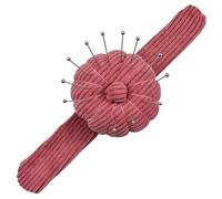 Generico Pumpkin Pin Holder - Small Tool Stand for Stitching | Padded Fabric Involving Floral Pattern & Stretch Grip for Dressmaking, Tailoring, And Adult Craft Lovers Creative