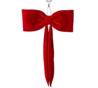 Generico Puntale per Albero - Puntale per Albero di Natale con | Accento Rustico in Velluto Rustico | Nastro Grande per Le Vacanze | Ornamento con di Natale per Feste Festive all'aperto