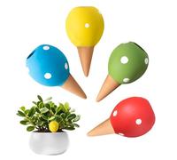 Generico Punte per Irrigazione in Terracotta,4 Gocciolatori Automatici Sferici | Irrigatori a Goccia,per Piante in Vaso da Interno E Acquatiche, Giardino, Terrazzo, Ufficio, Camera da