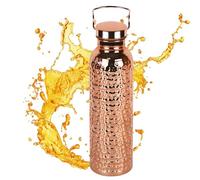Generico Pure Copper Water Bottle | 800ml Insulated Portable Drinkware Waterbottle - Convenient Hydration Solution Copper Bottle - For Camping Hiking Travel Outdoor Indoor Home House Kitchen