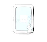 Generico Puro Argenti Cornice Portafoto con Unicorno, 10x15 cm, Argento PVD