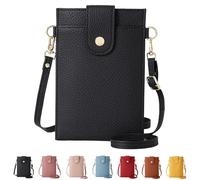 Generico Purrcase Women's Ultra-Slim Vertical Phone Wallet, Card Holder with Pockets, Phone Coin Purse, for Women's (Black)