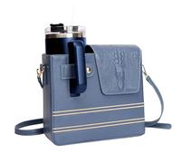 Generico Purse With Cup Holder, Portable Outdoor Storage Bag, Elegant Travel Cup Holder Bag, Womens Shoulder Purse With Adjustable Shoulder Strap, Shoulder Purse For Water Bottles, Cup Holder Purse