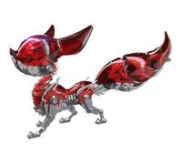 Generico Puzzle 3D in Metallo per Adulti, Modello di assemblaggio della Volpe Meccanica del Puzzle 3D di 339pcs DIY, Modello di Animali 3D in Metallo, Ornamenti Artigianali per Giovani e Adulti,Rosso