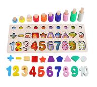 Generico Puzzle A Forma Di Numero - Di Conteggio E Ordinamento Delle Forme | Puzzle Di Di Matematica, Attività Di Apprendimento In Età Prescolare, Lavagna Logaritmica, 3 In 1 | Giocattolo Per La M