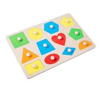 Generico Puzzle di Abbinamento di Forme in Legno - Giocattolo Educativo per Bambini, Set di Giochi da Tavolo con Geometria Colorata | attività di Apprendimento in età Prescolare per La Crescita Cogn