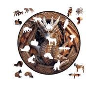 Genérico Puzzle in Legno per Adulti, Puzzle in Legno | Puzzle in Legno di Drago Meccanico da 150 Pezzi: unico, Artigianato in Legno, Giocattoli di Apprendimento e Enigmi