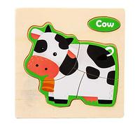 Generico Puzzle in Legno per Bambini 1-5 Anni, Giocattoli Montessori con Animali 3D, Puzzle a Pioli per Sviluppo Motorio e Cognitivo, Regalo Educativo per Neonati e Prima Infanzia