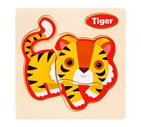 Generico Puzzle in Legno per Bambini 1-5 Anni, Giocattoli Montessori con Animali 3D, Puzzle a Pioli per Sviluppo Motorio e Cognitivo, Regalo Educativo per Neonati e Prima Infanzia