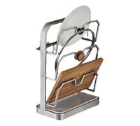 Generico Pyt Lid Storage Rack - Pit Lid Holder | Spoon Holders, Wall-mounted/desktop Dual-use, Multi-functional Tool Removable Drip Tray, Stainless Steel Kitchen Pot Lod And Utensil Stove